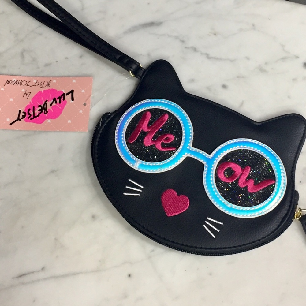 Betsey Johnson/Luv Betsey Black Cat Wristlet
